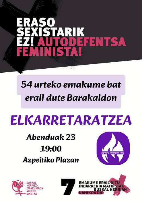 Indarkeria matxistarik gabeko bizitzak orain!