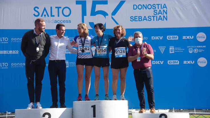 Maria Nieves Quintana eta Elizabeth Repulles Donostiako 15K Klasikoko podiumera igo dira