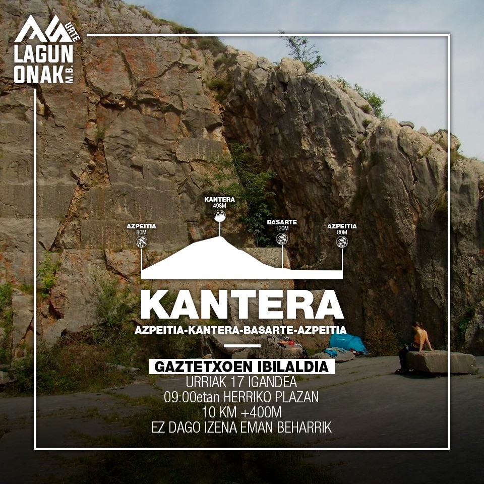 Urriaren 17an, gaztetxoekin kanterara
