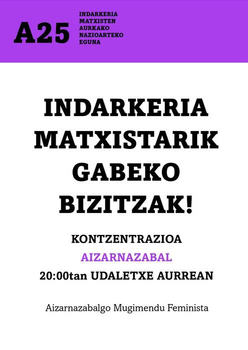 Indarkeria matxistaren kontrako elkarretaratzea