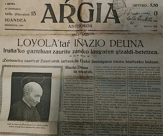 1921eko 'Argia'-ren zenbaki bat, hondakinen artean
