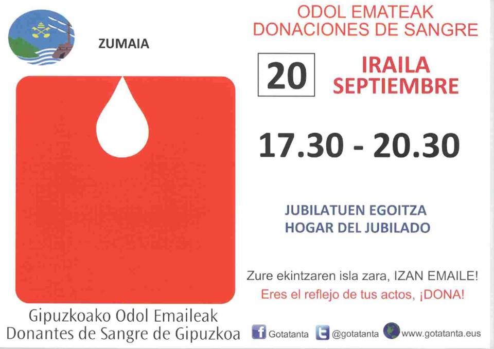 Irailak 20an odol emaileak Zumaian