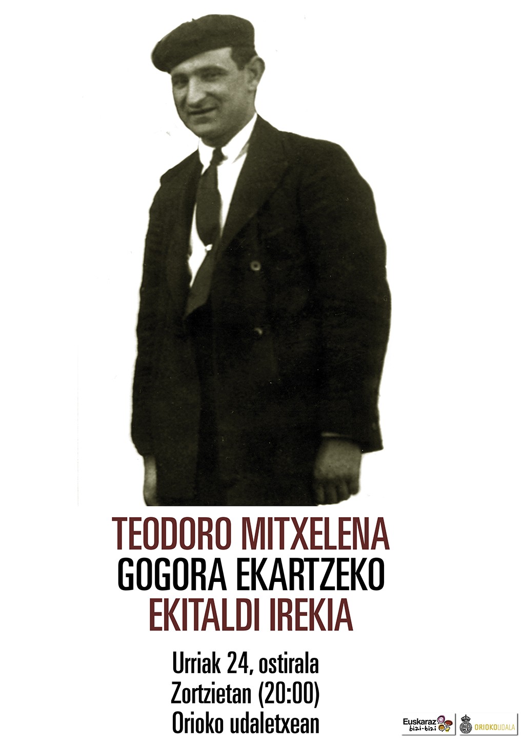 Kartelak: Teodoro Mitxelena gogora ekartzeko ekita