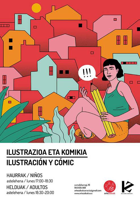 Astelehenetan izango da ilustrazio eta komiki ikastaroa