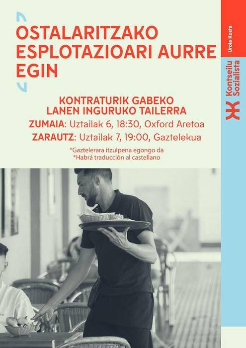 Kontraturik gabeko lanen inguruko tailerra