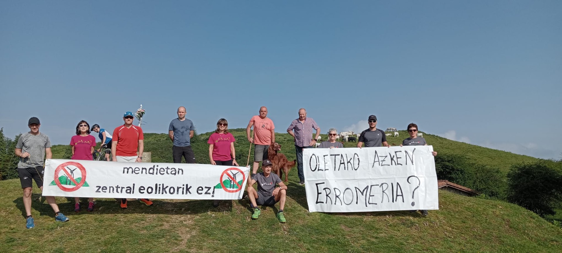 Oletako egunez, mendietan zentral eolikoak ez eraikitzeko aldarria