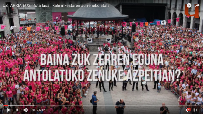 'Bota lasai!' kale inkestaren lehen atala: Zerren eguna antolatuko zenuke Azpeitian?
