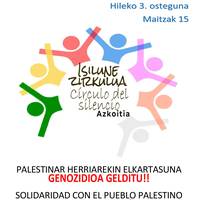 Elkarretaratzea: Palestinari elkartasuna adierazteko Isilune Zirkulua