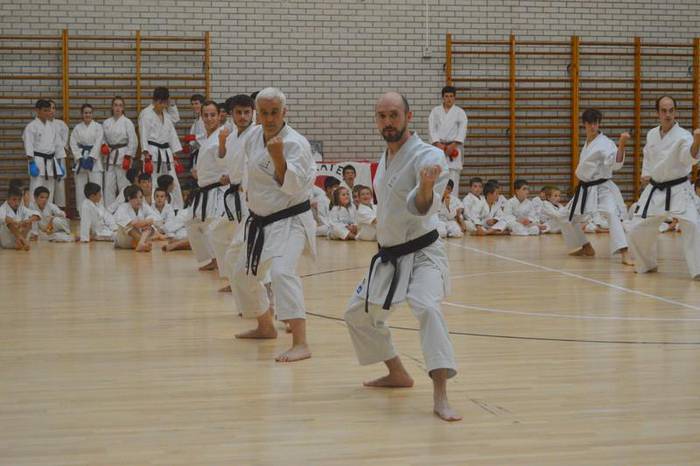 Azkoitiko karate eskolakoek agurtu dute ikasturtea