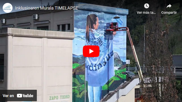 Inklusioaren muralaren pintaketaren 'time-lapse'-a, ikusgai