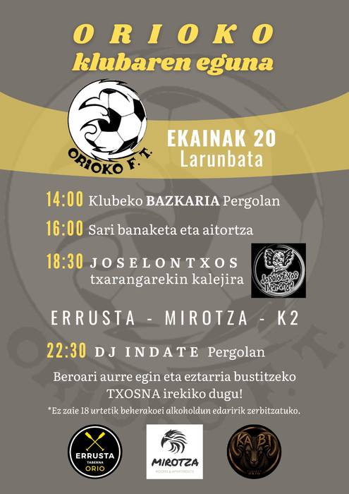 Orioko Futbol Taldearen Eguna