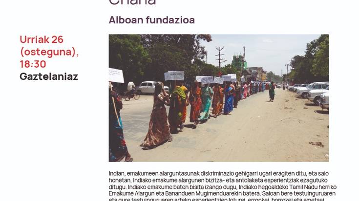 Indiako emakume alargunen bizitzei eta erronkei buruzko jakintza-trukea