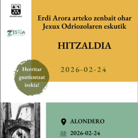 Hitzaldia: 'Zestoa ezagutuz. Erdi Arora arteko zenbait ohar'