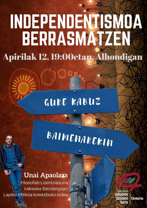 "Independentismoa berrasmatzen" hitzaldia eskainiko dute Getariako Alondegian