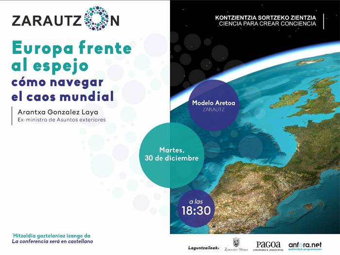 Hitzaldia: 'Europa ispiluaren aurrean: munduko kaosari nola aurre egin'