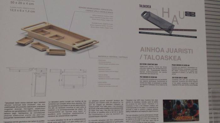 Euskal Herriko Objektu Tradizionalen Diseinu Lehiaketa irabazi du Ainhoa Juaristi azpeitiarrak