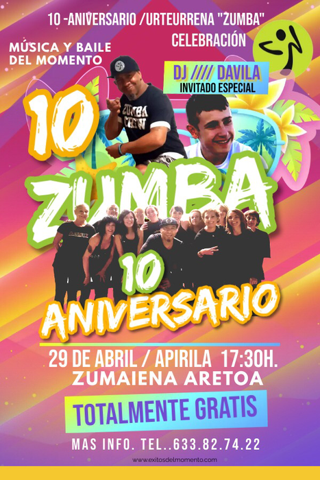 Zumbaren hamargarren urteurreneko ekitaldia