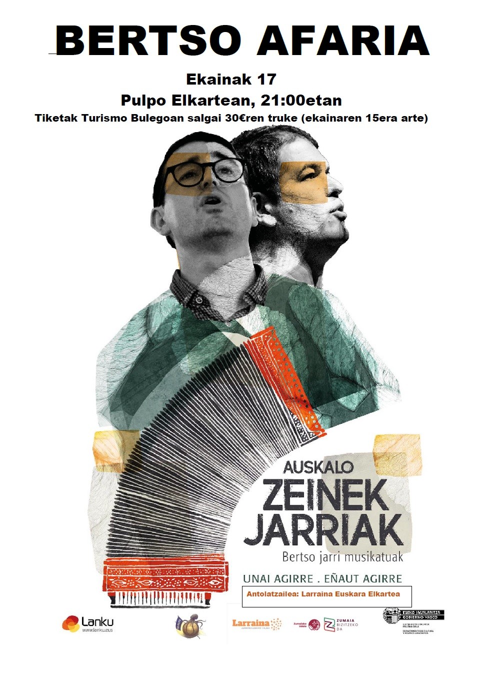 Bertso afarirako kartela