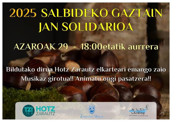 Gaztain jana: Salbideko gaztain jan solidarioa
