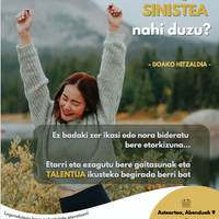 Hitzaldia: 'Zure seme-alabak bere buruarengan sinestea nahi duzu?'