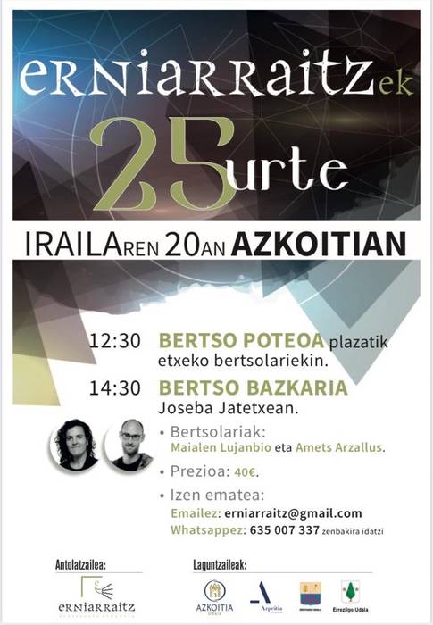 Erniarraitz bertsozale elkartearen 25. urteurrena