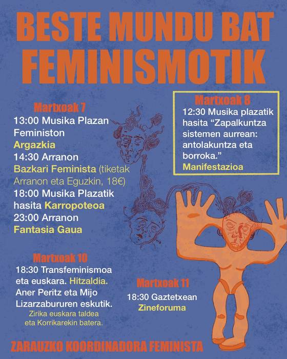 Ekitaldia: Martxoaren 8ko bazkaria eta jaia