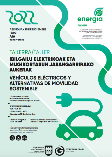 'Ibilgailu elektrikoak eta mugikortasun jasangarrirako aukerak' tailerra