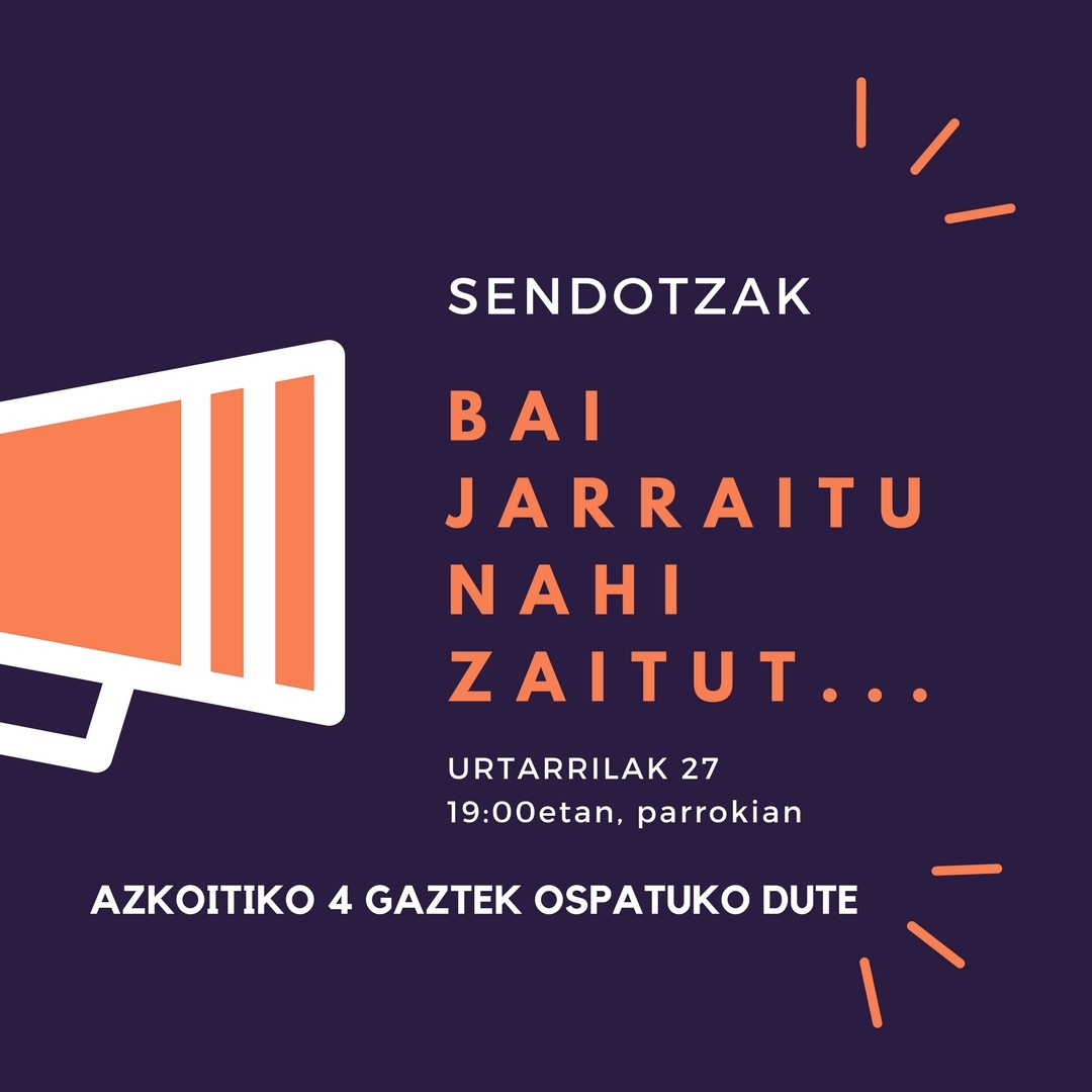 Herriko lau gaztek sendotza egingo dute datorren zapatuan