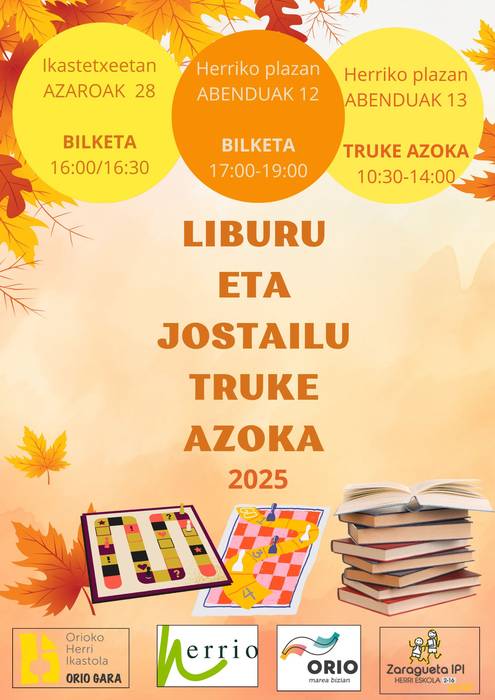 Azoka: jostailuen eta liburuen truke azoka