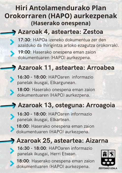Zestoako HAPOaren aurkezpena