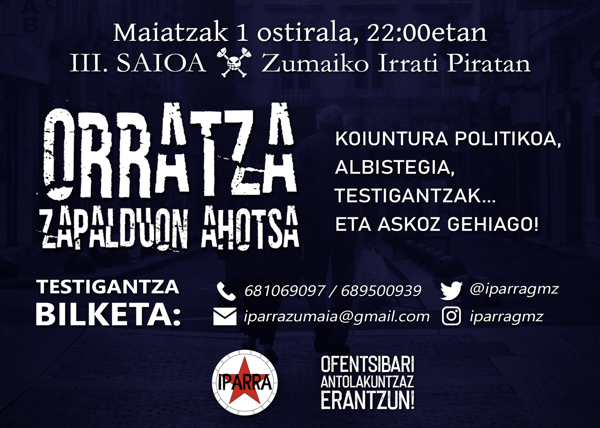 'Orratza, Zapalduon Ahotsa' saio berezia, Langileriaren Nazioarteko Egunean