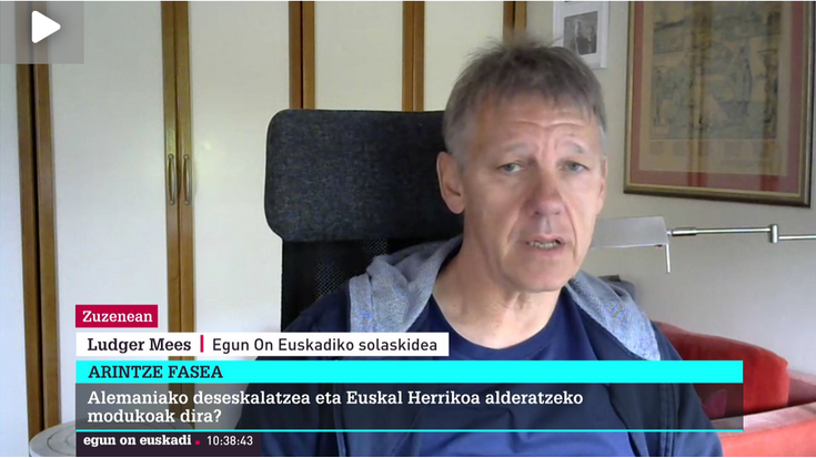 Ludger Mees: ''Alemanian, zalantzazko kasu baten aurrean testa egin da''