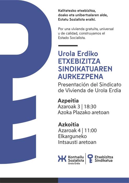 Etxebizitza Sindikatuaren aurkezpena