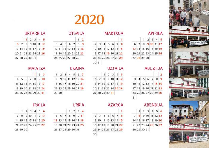 Elkarretaratzeetako argazki onenekin osatutako egutegia prestatu dute pentsiodunek