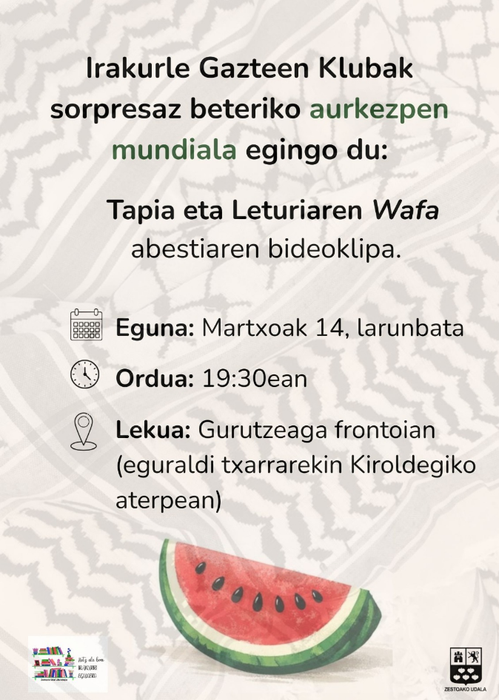 'Wafa' bideokliparen aurkezpena