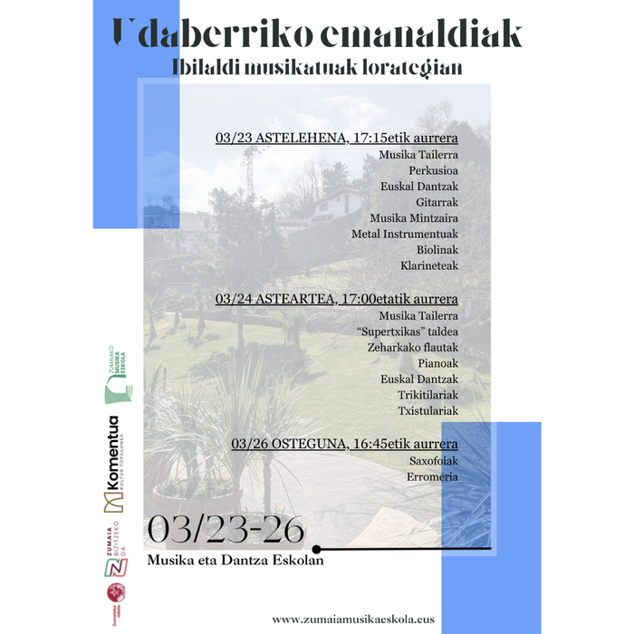 Musika eta Dantza Eskolaren Udaberriko emanaldia