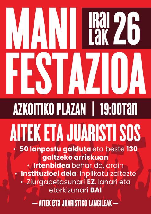 Aitekeko eta Juaristiko langileen manifestazioa