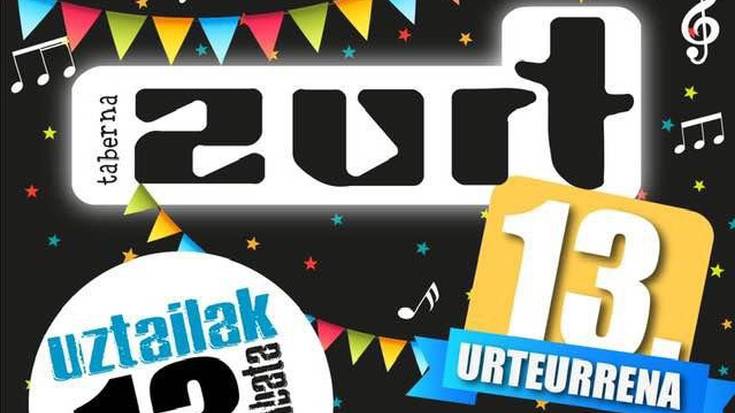 Zurt tabernaren 13. urteurreneko festa, zapatuan