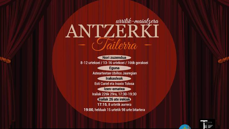 Antzerki tailerrerako izen-ematea zabalik