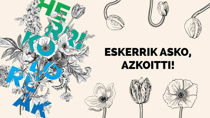 Herrikoloreaken gutuna: "Eskerrik asko, Azkoitti!"