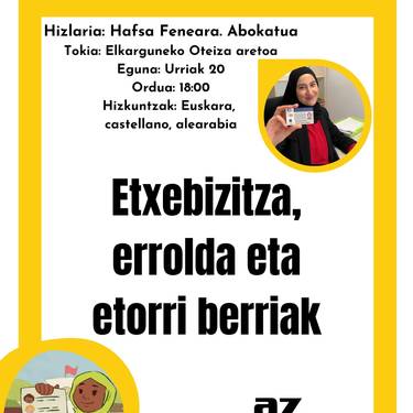 Hitzaldia: 'Etxebizitza, errolda eta etorri berriak'