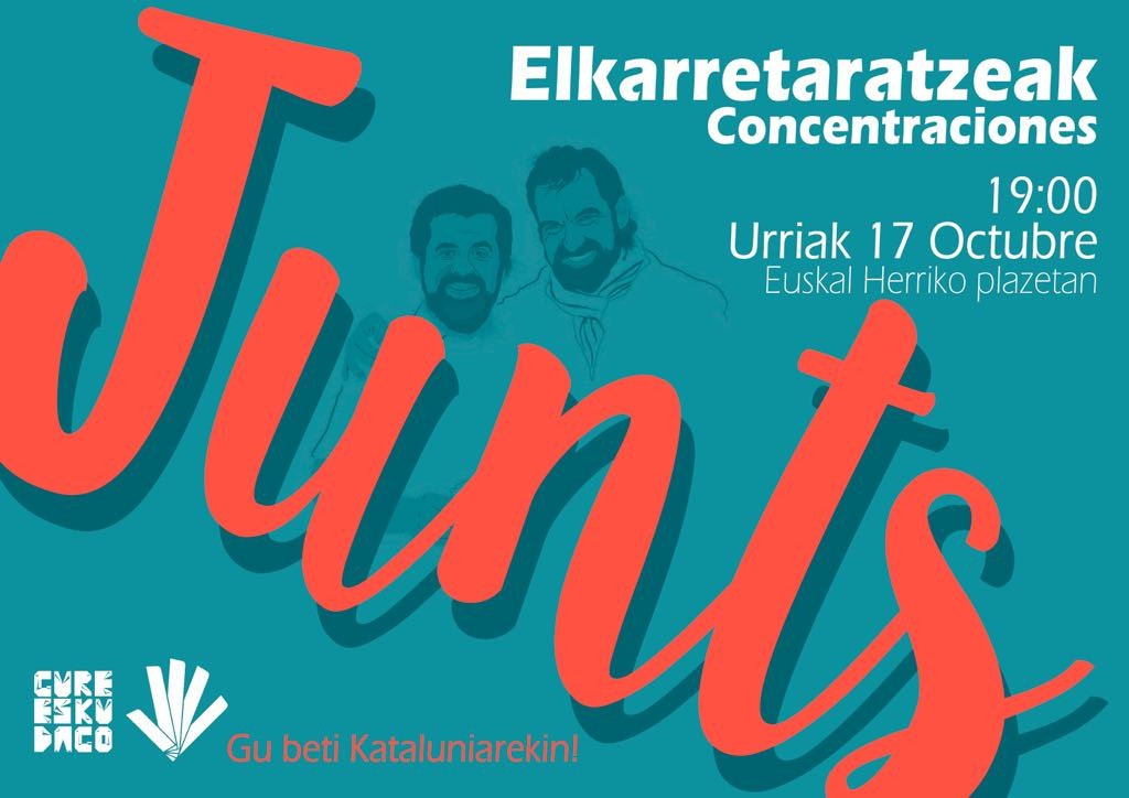 Kataluniako atxiloketak salatzeko elkarretaratzea izango da gaur, plazan