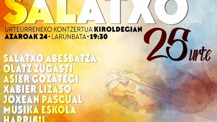 Salatxoren kontzertua datorren larunbatean, abesbatzaren 25.urteurrena ospatzeko