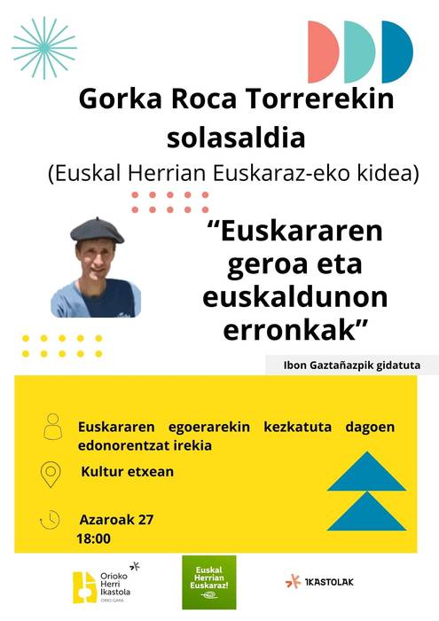 Hitzaldia: 'Euskararen geroa eta euskaldunon erronkak'