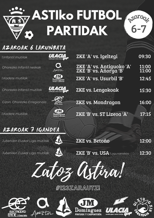 Asteburuko futbol partidak