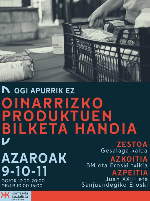 Kontseilu Sozialistaren oinarrizko produktuen bilketa