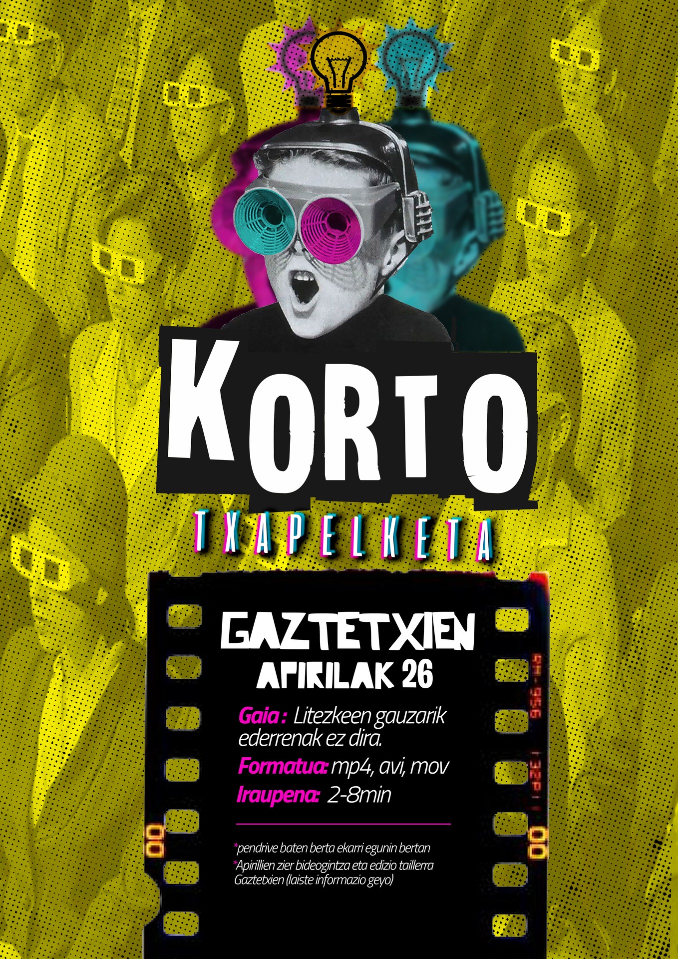 Irudimena dantzan jartzera dator Gaztetxeak antolatutako film laburren txapelketa
