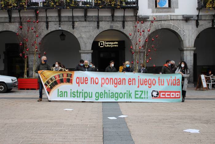 Errezilgo beharginaren lan istripua salatu du CCOO sindikatuak