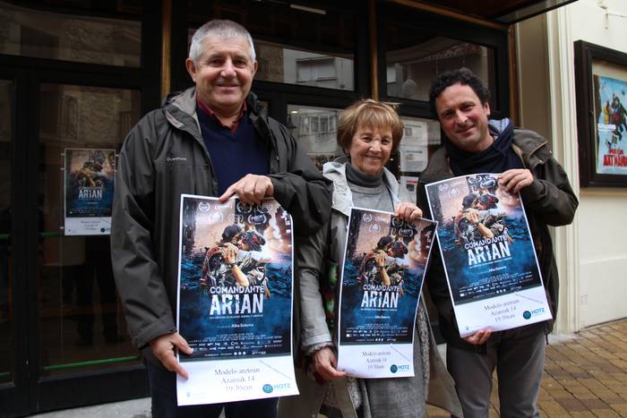 'Comandante Arian' filma, Hotz Zarautzen eskutik