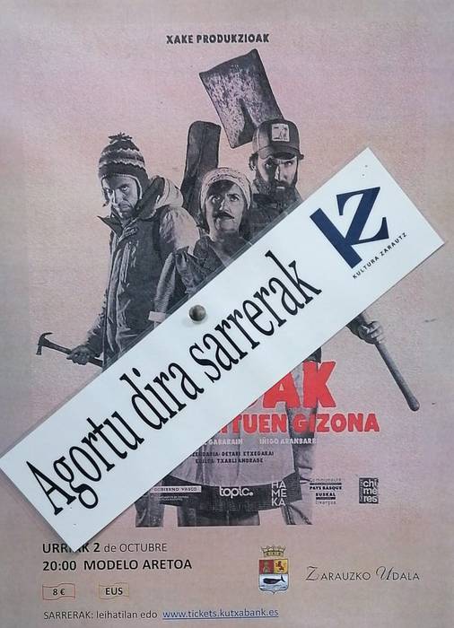 Agortu egin dira 'Fadoak entzuten zituen gizona' antzezlanerako sarrerak